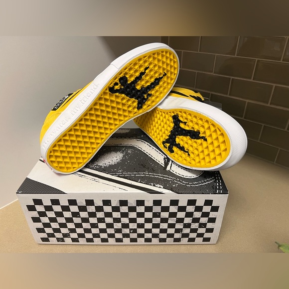 VANS x Bruce Lee "Skate Half Cab" Sneakers Black/Yellow Skate Shoes - Picture 7 of 15
